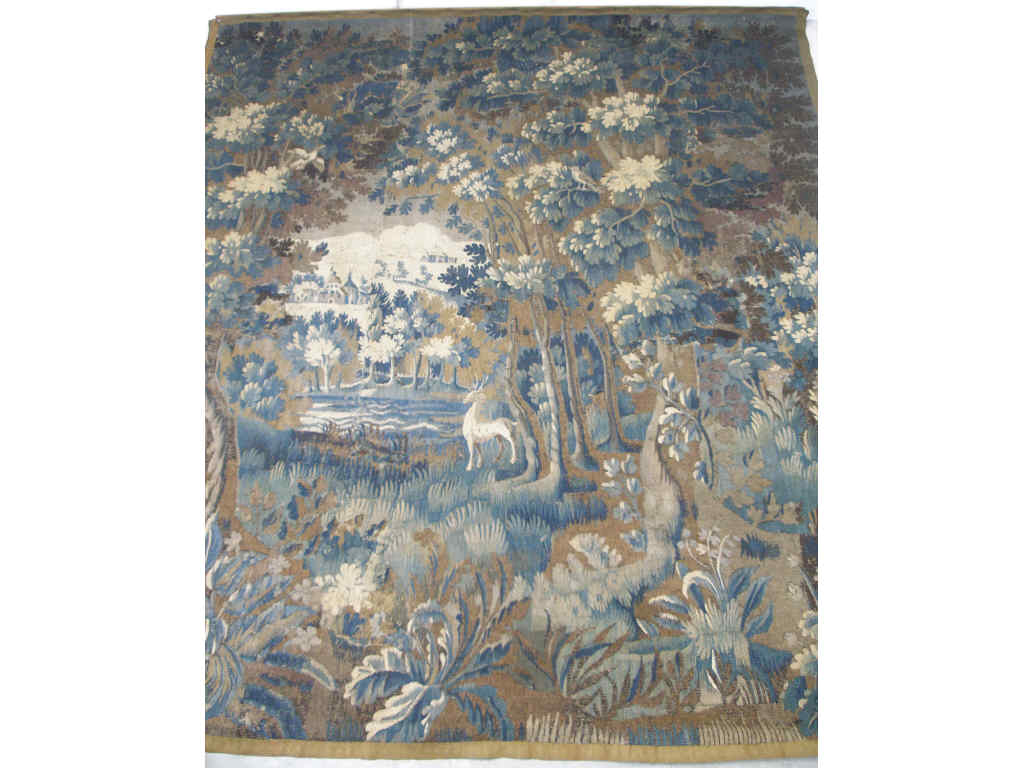 Appraisal: th c Flemish Tapestry wool and linen hand woven tapestry