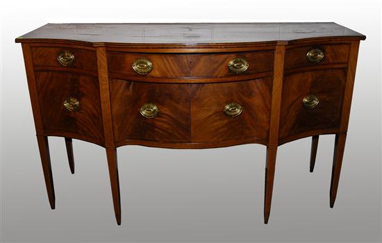 Appraisal: THE LEVEN AND BURR POWELL HEPPLEWHITE MAHOGANY INLAID SIDEBOARD Southern