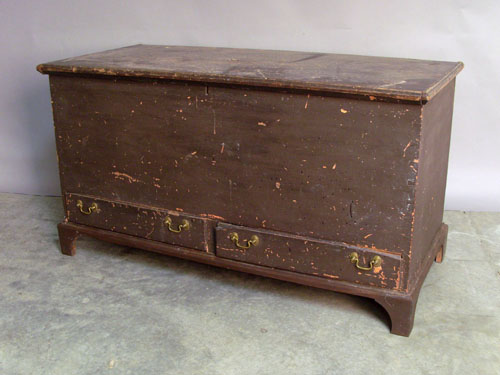 Appraisal: Pennsylvania painted pine blanket chest early th c h x