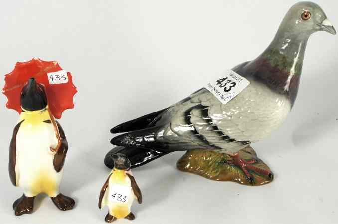 Appraisal: Beswick Grey Pigeon undeglaze cheap to beak Penquin with Parasol