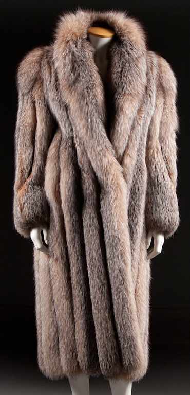 Appraisal: Lady's floor length crystal fox fur coat retailed by Mano