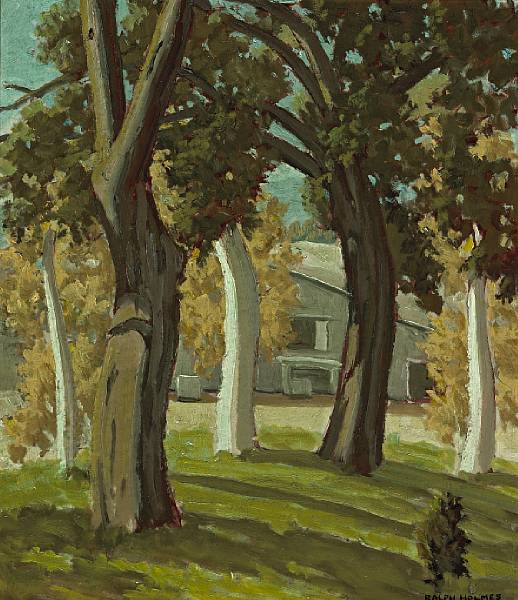 Appraisal: Ralph William Holmes American - A Home nestled among the