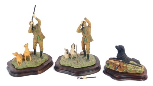 Appraisal: Three Border Fine Arts figure groups of hunting figures and