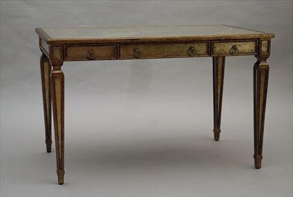 Appraisal: Painted and Parcel-Gilt Writing Table