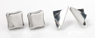 Appraisal: A Collection of Sterling Silver Earclips dwts A Collection of