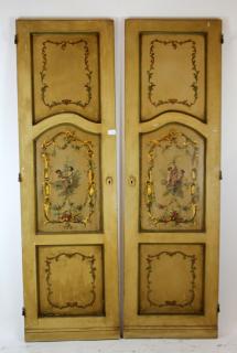 Appraisal: Pair of antique French music room doors Antique French music