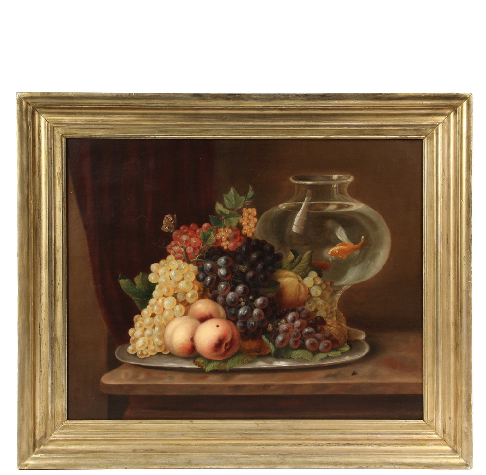 Appraisal: VICTORIAN STILL LIFE - Tabletop Arrangement of a Platter of