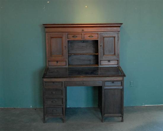 Appraisal: A th C Business Desk walnut with pine and or