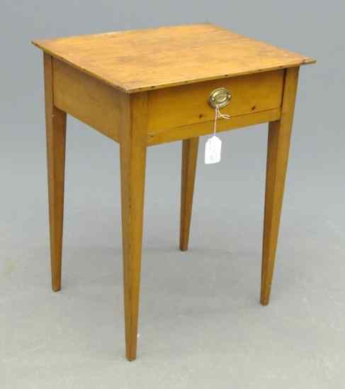 Appraisal: Single drawer side table Top '' x '' '' Ht