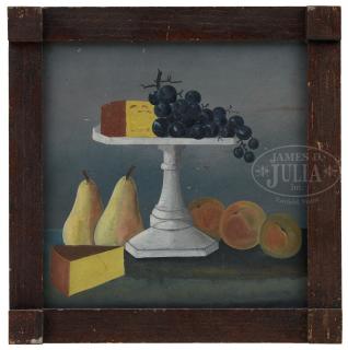 Appraisal: OUTSTANDING PRIMITIVE STILL LIFE OF WHITE COMPOTE WITH FRUIT AND