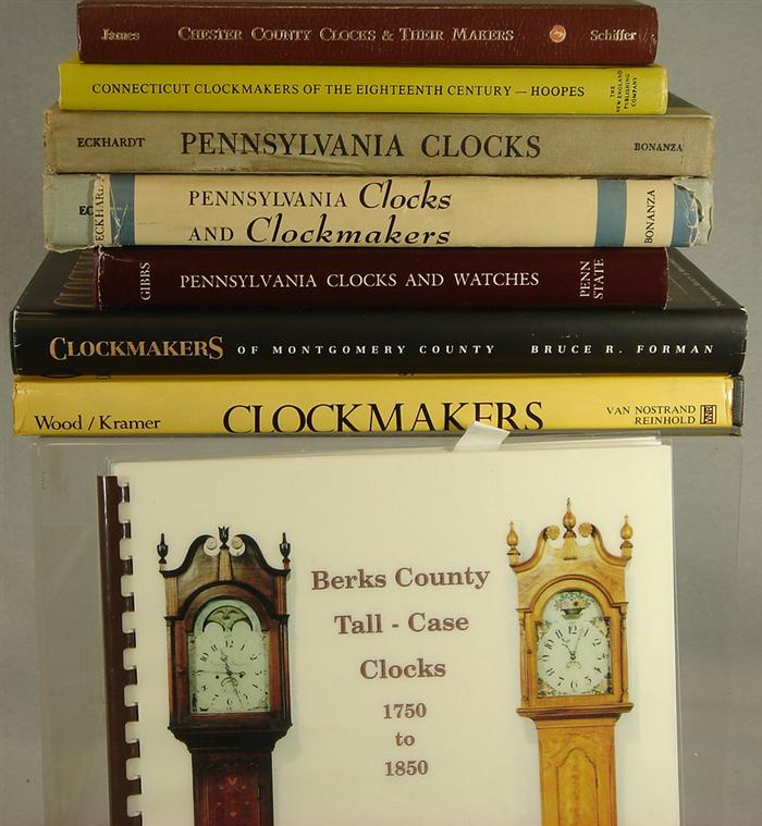 Appraisal: volumes on early American clocks Chester County Clocks by James