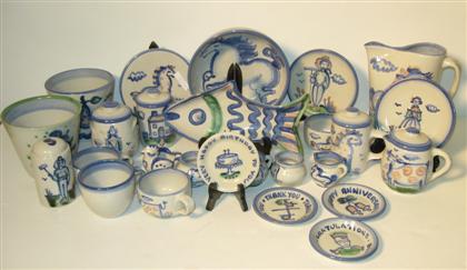 Appraisal: Twenty six peices of assorted Hadley pottery th century pitcher