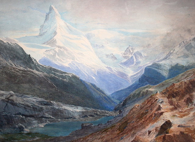 Appraisal: MISS MARGARET HEATHCOTE Exh - 'The Matterhorn' watercolour dated to