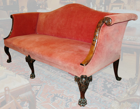 Appraisal: George II Mahogany Settee Estimate -