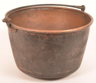 Appraisal: th Century Small Copper Apple Butter Kettle th Century Small