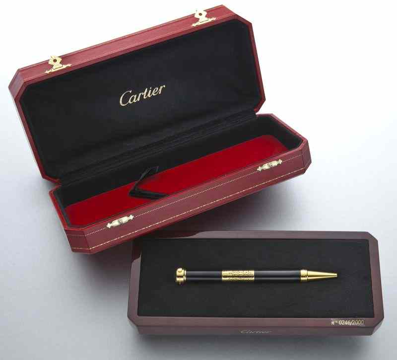 Appraisal: Cartier limited edition ballpoint penwith gold-plated and black lacquer body