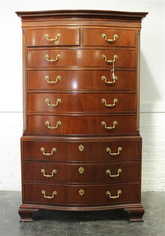 Appraisal: Sale Lot A Chippendale Style Mahogany Chest on Chest baker