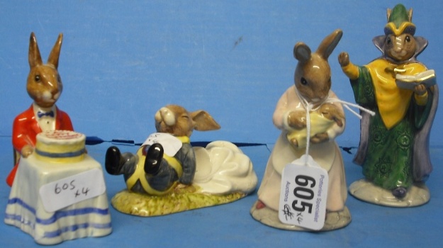 Appraisal: Royal Doulton Bunnykins Figures happy Birthday DB Mother baby DB