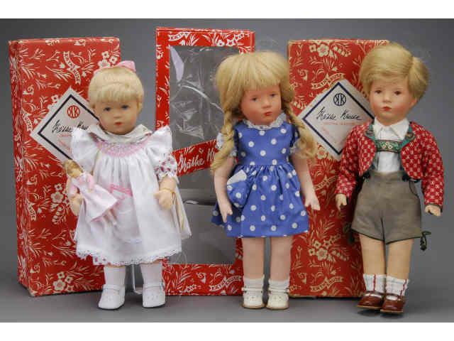 Appraisal: Lot Three Kathe Kruse Dolls Germany ca mid- th century