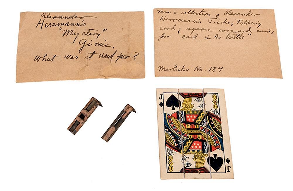 Appraisal: Folding Jack of Spades and Mystery Gimmick Possibly Owned by