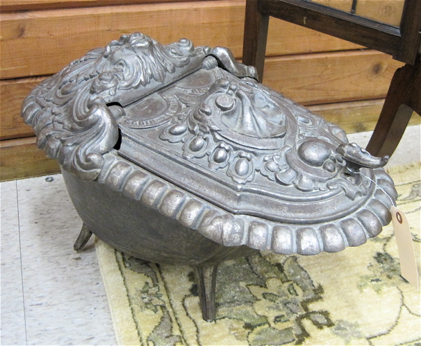 Appraisal: VICTORIAN CAST IRON COAL SCUTTLE J B A Godin-Lemaire French