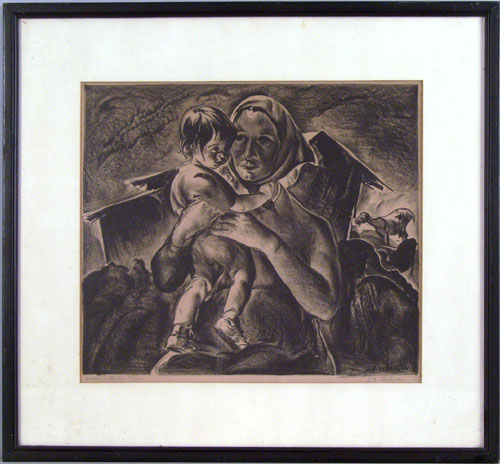 Appraisal: John Costigan American - etching titled Another Child x together