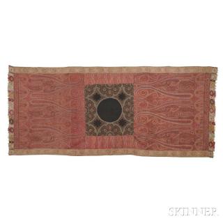 Appraisal: Sikh Period Long Shawl Kashmir c ft x ft in