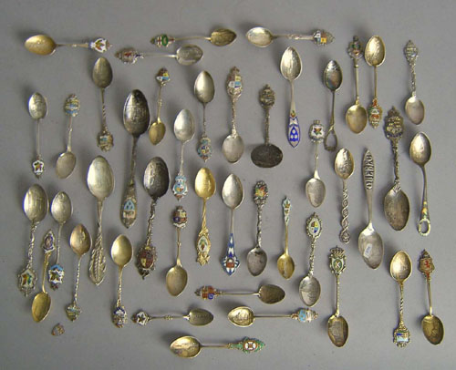 Appraisal: Forty-three Canadian sterling silver souvenir spoons