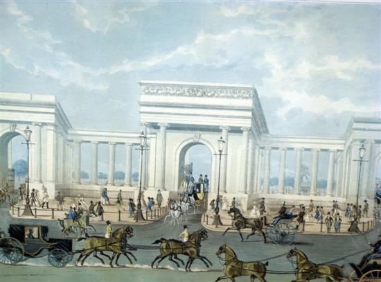 Appraisal: After John Pollard th Century coloured engraving The Grand Entrance