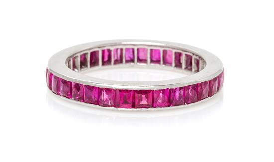 Appraisal: Sale Lot A An Karat White Gold and Ruby Eternity