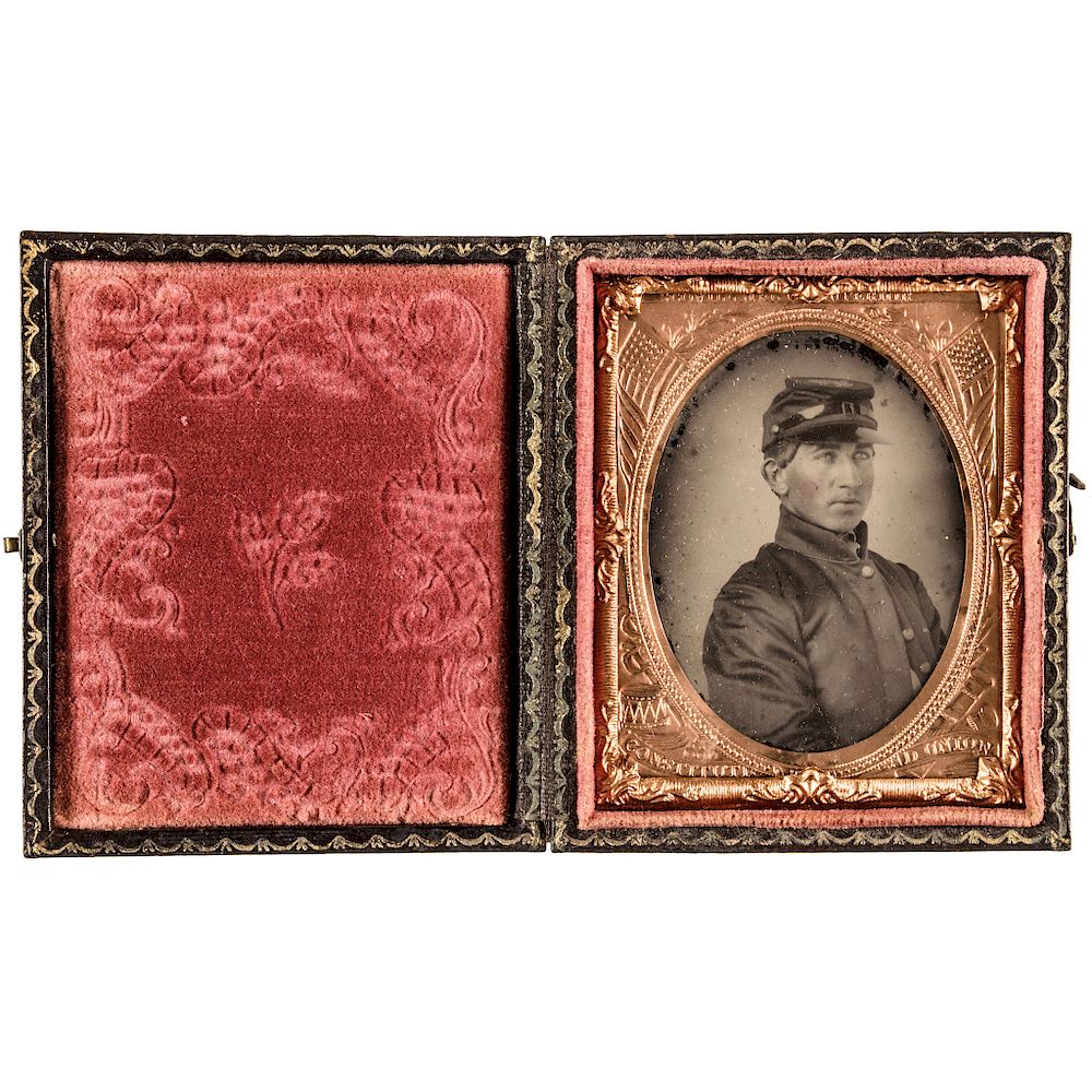 Appraisal: c Civil War Union Army Private Ambrotype Photograph in a