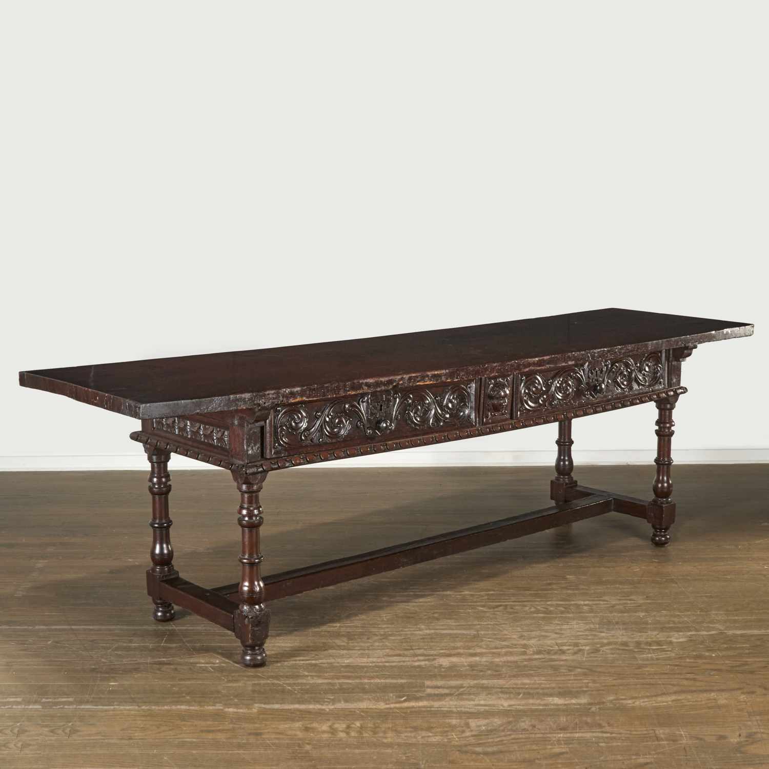 Appraisal: NICE CONTINENTAL BAROQUE REFECTORY TABLE th th c likely Spanish