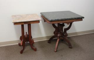 Appraisal: Marble Top Occasional Tables Marble Top Occasional Tables Dimensions x