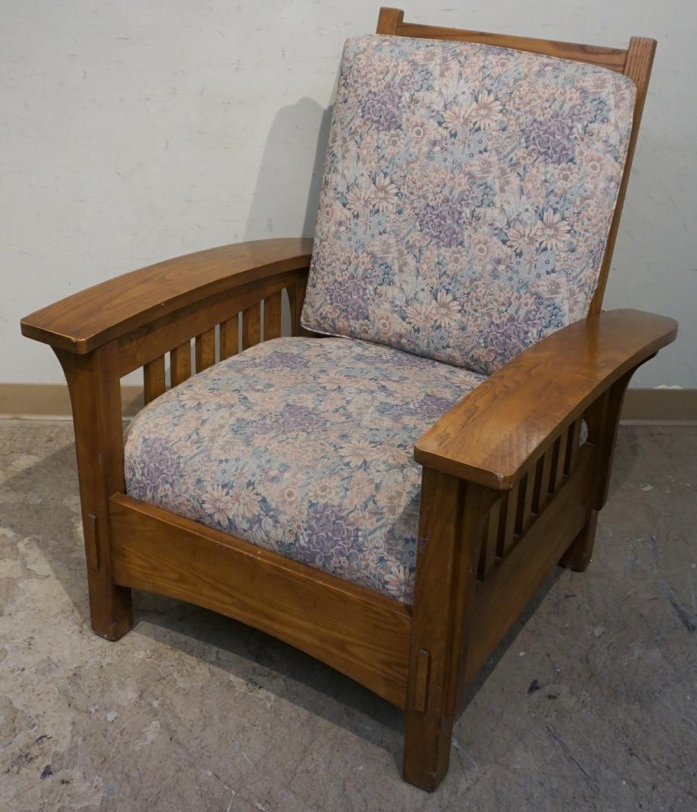 Appraisal: ARTS AND CRAFTS STYLE OAK MORRIS CHAIRArts and Crafts Style