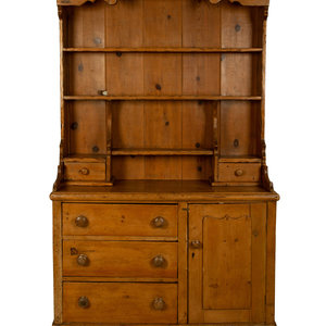 Appraisal: An English Irish Pine Welsh Dresser TH CENTURY Height x