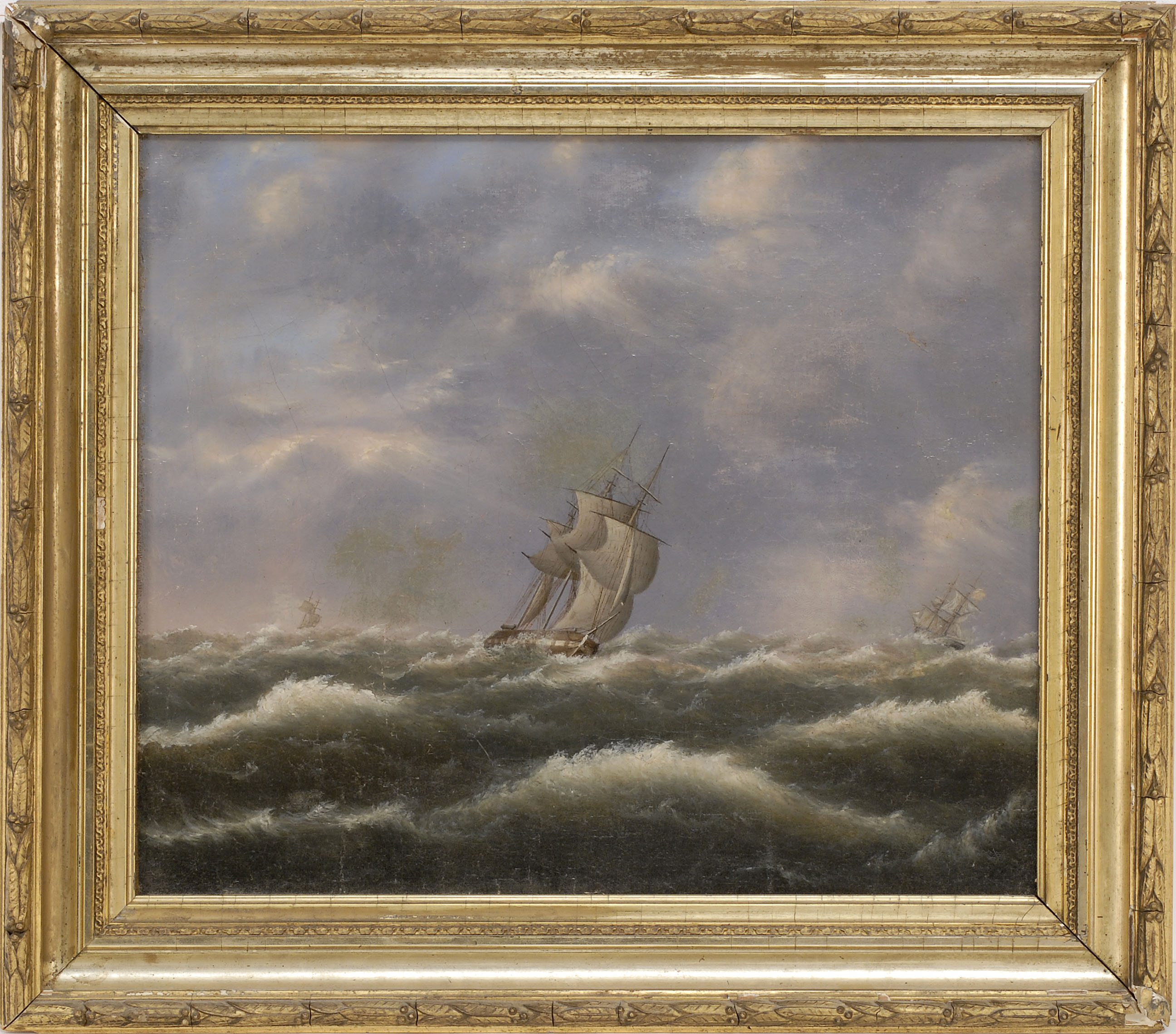 Appraisal: ATTRIBUTED TO CLEMENT DREWAmerican - Ship in choppy seas Unsigned