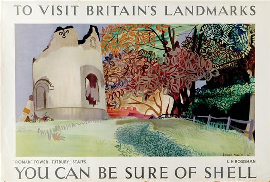 Appraisal: Leonard Rosoman after British b TRAVEL POSTER TO VISIT BRITAIN'S