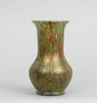 Appraisal: Art Glass Vase Czechoslovakian th Century Green glass vase of