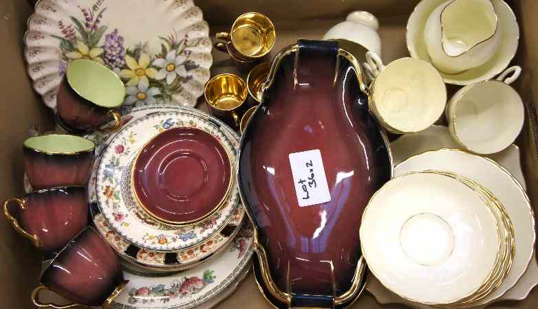 Appraisal: A Collection of Various Pottery including Carltonware Rouge Royale Dish