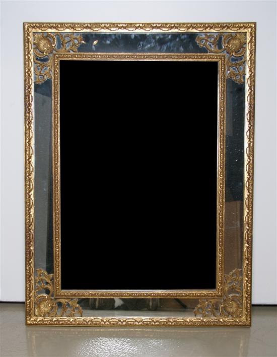 Appraisal: A Rectangular Giltwood Mirror Height x width inches