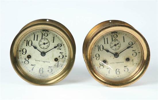 Appraisal: TWO SHIP'S CLOCKS Both Seth Thomas Connecticut early th century