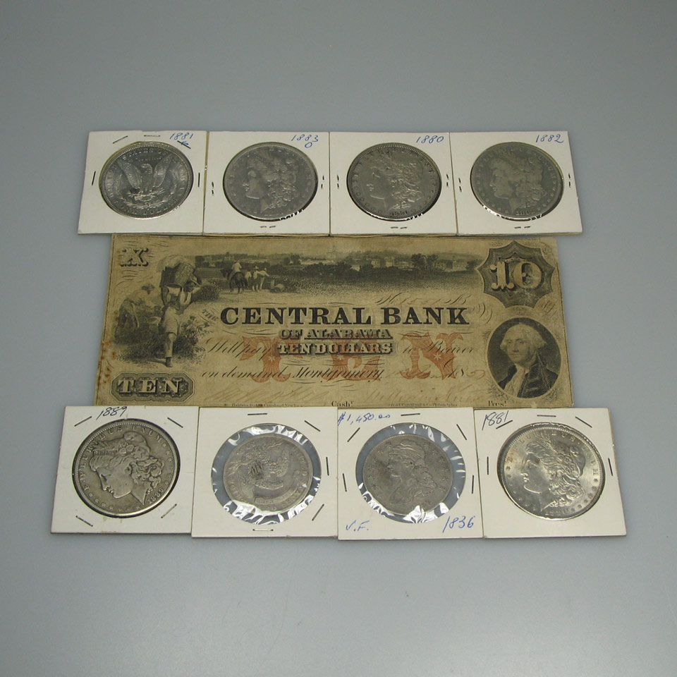 Appraisal: U S Silver Dollars U S cent coins amp and