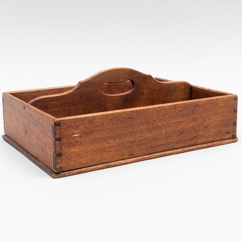 Appraisal: English Mahogany Cutlery Caddy x x in Condition Expected nicks