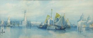 Appraisal: Watercolor William Ritschel William Ritschel American - Venetian Harbor Scene