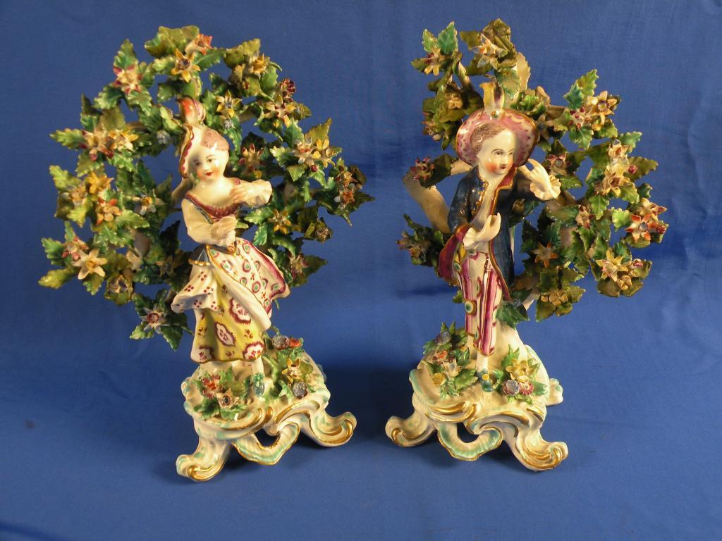 Appraisal: A pair of late thC Derby bocage figures of a