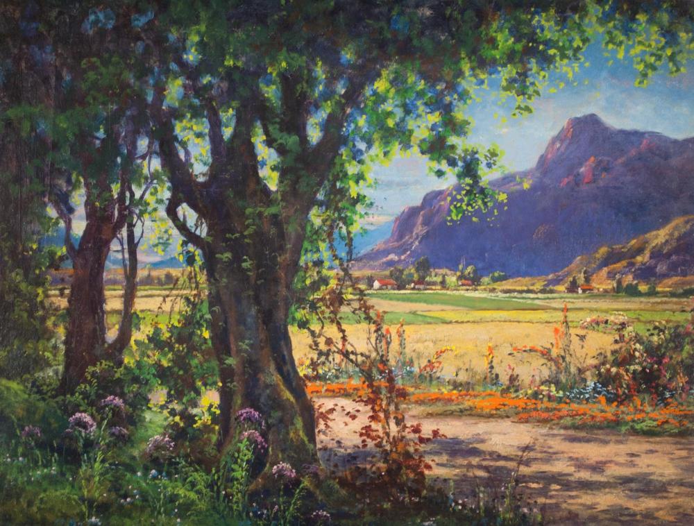 Appraisal: CLARKSON DYE California - oil on board California landscape with