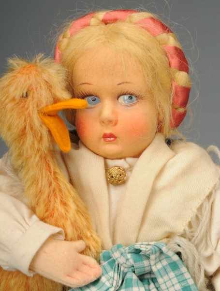 Appraisal: Darling Lenci Goose Girl Description Italy Ca s Girl with