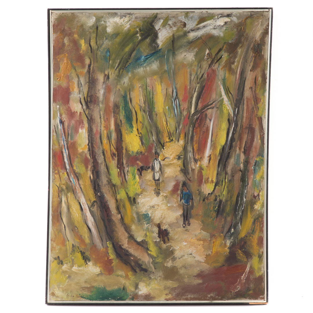 Appraisal: Edward Rosenfeld Stroll in the Woods oil American - oil