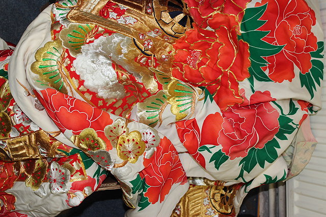 Appraisal: A TH CENTURY JAPANESE KIMONO and a silk gown