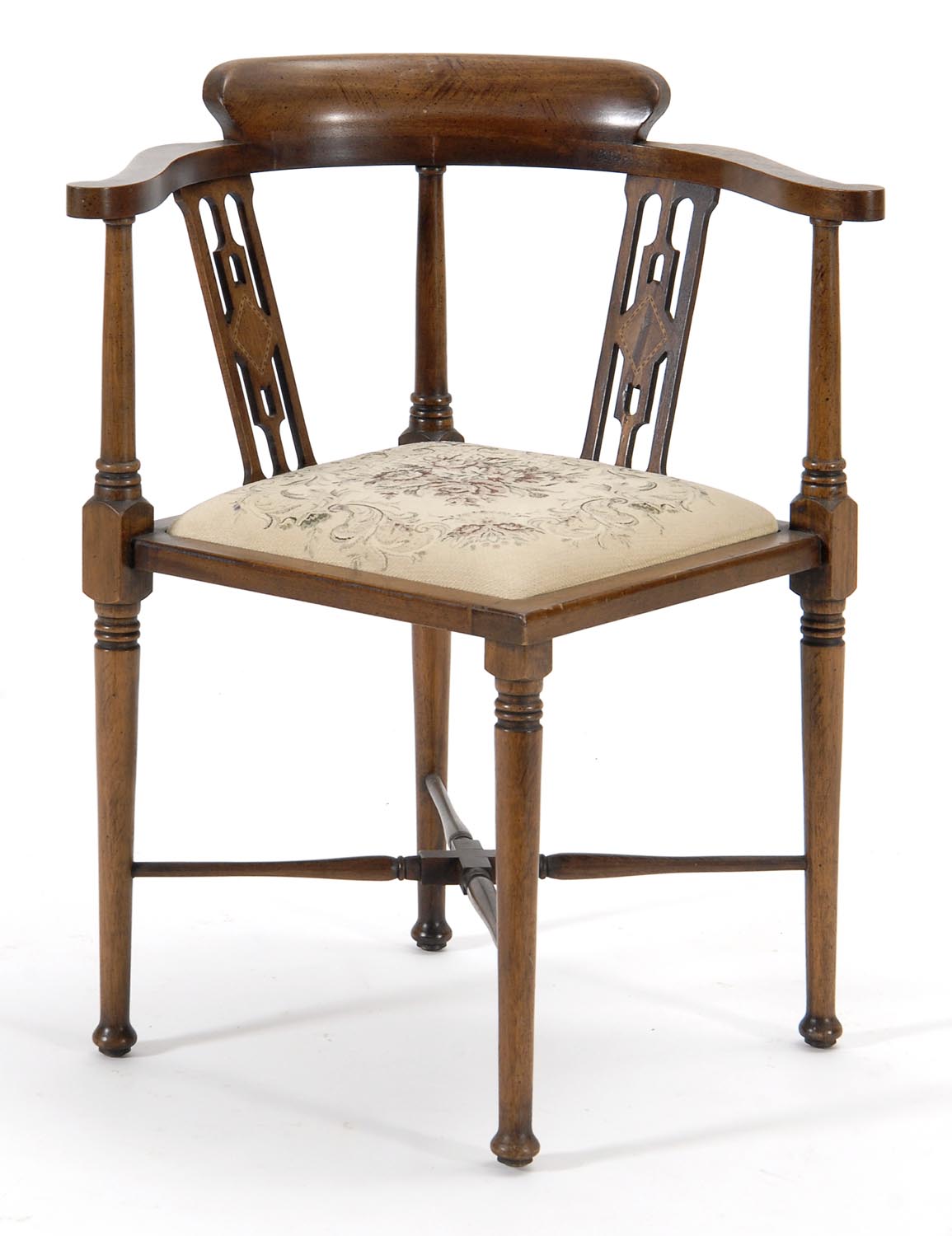 Appraisal: DIMINUTIVE CORNER CHAIR First Half of the th Century in